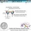 image:imageAustrian Crystal Heart Stud Earrings for Women Trendy Halo Drop Earrings 14K Gold Plated Hypoallergenic JewelryAurora Borealis