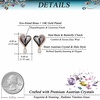 image:imageAustrian Crystal Heart Stud Earrings for Women Trendy Halo Drop Earrings 14K Gold Plated Hypoallergenic JewelryBlack