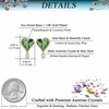 image:imageAustrian Crystal Heart Stud Earrings for Women Trendy Halo Drop Earrings 14K Gold Plated Hypoallergenic JewelryGreen
