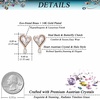 image:imageAustrian Crystal Heart Stud Earrings for Women Trendy Halo Drop Earrings 14K Gold Plated Hypoallergenic JewelryWhite Clear