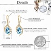 image:imageAustrian Crystal Hollow Teardrop Halo Drop Twisted Dangle Earrings for Women 14K Rose Gold Plated Hypoallergenic JewelryAquamarine