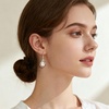 image:imageAustrian Crystal Hollow Teardrop Halo Drop Twisted Dangle Earrings for Women 14K Rose Gold Plated Hypoallergenic JewelryAurora Borealis