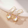 image:imageAustrian Crystal Hollow Teardrop Halo Drop Twisted Dangle Earrings for Women 14K Rose Gold Plated Hypoallergenic JewelryDazzle Golden