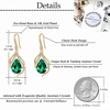 image:imageAustrian Crystal Hollow Teardrop Halo Drop Twisted Dangle Earrings for Women 14K Rose Gold Plated Hypoallergenic JewelryEmerald