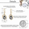 image:imageAustrian Crystal Hollow Teardrop Halo Drop Twisted Dangle Earrings for Women 14K Rose Gold Plated Hypoallergenic JewelryGreyBlack