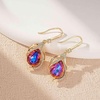 image:imageAustrian Crystal Hollow Teardrop Halo Drop Twisted Dangle Earrings for Women 14K Rose Gold Plated Hypoallergenic JewelryHeliotrope