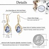 image:imageAustrian Crystal Hollow Teardrop Halo Drop Twisted Dangle Earrings for Women 14K Rose Gold Plated Hypoallergenic JewelryLight Blue