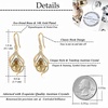 image:imageAustrian Crystal Hollow Teardrop Halo Drop Twisted Dangle Earrings for Women 14K Rose Gold Plated Hypoallergenic JewelryLight Topaz