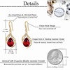 image:imageAustrian Crystal Hollow Teardrop Halo Drop Twisted Dangle Earrings for Women 14K Rose Gold Plated Hypoallergenic JewelryRed
