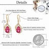 image:imageAustrian Crystal Hollow Teardrop Halo Drop Twisted Dangle Earrings for Women 14K Rose Gold Plated Hypoallergenic JewelryRose Pink