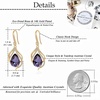image:imageAustrian Crystal Hollow Teardrop Halo Drop Twisted Dangle Earrings for Women 14K Rose Gold Plated Hypoallergenic JewelryTanzanite