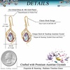 image:imageAustrian Crystal Hollow Teardrop Halo Drop Twisted Dangle Earrings for Women 14K Rose Gold Plated Hypoallergenic JewelryVitrail Light