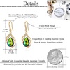 image:imageAustrian Crystal Hollow Teardrop Halo Drop Twisted Dangle Earrings for Women 14K Rose Gold Plated Hypoallergenic JewelryVitrail Medium