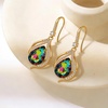 image:imageAustrian Crystal Hollow Teardrop Halo Drop Twisted Dangle Earrings for Women 14K Rose Gold Plated Hypoallergenic JewelryVitrail Medium