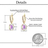 image:imageAustrian Crystal Octagon Leverback Drop Earrings for Women 14K Gold Plated Hypoallergenic JewelryAurora Borealis
