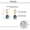 image:imageAustrian Crystal Octagon Leverback Drop Earrings for Women 14K Gold Plated Hypoallergenic JewelryBlue Crystal Goldtone