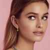 image:imageAustrian Crystal Octagon Leverback Drop Earrings for Women 14K Gold Plated Hypoallergenic JewelryGolden Yellow