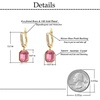 image:imageAustrian Crystal Octagon Leverback Drop Earrings for Women 14K Gold Plated Hypoallergenic JewelryPink Crystal Goldtone