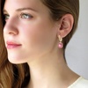 image:imageAustrian Crystal Octagon Leverback Drop Earrings for Women 14K Gold Plated Hypoallergenic JewelryPink Crystal Goldtone