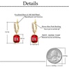 image:imageAustrian Crystal Octagon Leverback Drop Earrings for Women 14K Gold Plated Hypoallergenic JewelryRed