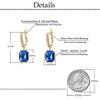 image:imageAustrian Crystal Octagon Leverback Drop Earrings for Women 14K Gold Plated Hypoallergenic JewelrySapphire