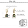 image:imageAustrian Crystal Octagon Leverback Drop Earrings for Women 14K Gold Plated Hypoallergenic JewelryVitrail Medium