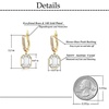 image:imageAustrian Crystal Octagon Leverback Drop Earrings for Women 14K Gold Plated Hypoallergenic JewelryWhite Crystal Goldtone