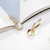 image:imageAustrian Crystal Octagon Leverback Drop Earrings for Women 14K Gold Plated Hypoallergenic JewelryWhite Crystal Goldtone