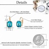 image:imageAustrian Crystal Octagon Leverback Drop Earrings for Women 14K Rose Gold Plated Hypoallergenic JewelryBlue Zircon