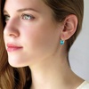 image:imageAustrian Crystal Octagon Leverback Drop Earrings for Women 14K Rose Gold Plated Hypoallergenic JewelryBlue Zircon