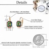 image:imageAustrian Crystal Octagon Leverback Drop Earrings for Women 14K Rose Gold Plated Hypoallergenic JewelryVitrail Medium