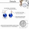 image:imageAustrian Crystal Round Drop Earrings for Women 14K Gold Plated Hypoallergenic Leverback Hoop EarringsBermuda Blue