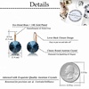 image:imageAustrian Crystal Round Drop Earrings for Women 14K Gold Plated Hypoallergenic Leverback Hoop EarringsDark Blue