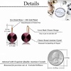 image:imageAustrian Crystal Round Drop Earrings for Women 14K Gold Plated Hypoallergenic Leverback Hoop EarringsPurple