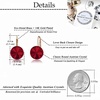 image:imageAustrian Crystal Round Drop Earrings for Women 14K Gold Plated Hypoallergenic Leverback Hoop EarringsRed