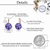 image:imageAustrian Crystal Round Drop Earrings for Women 14K Gold Plated Hypoallergenic Leverback Hoop EarringsTanzanite