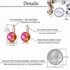 image:imageAustrian Crystal Round Drop Earrings for Women 14K Gold Plated Hypoallergenic Leverback Hoop EarringsVitrail Rose