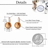 image:imageAustrian Crystal Round Drop Earrings for Women 14K Gold Plated Hypoallergenic Leverback Hoop EarringsYellow