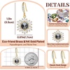 image:imageAustrian Crystal Snowflake Drop Dangle Earrings for Women Dangling Christmas Earrings 14K Gold Plated Hypoallergenic JewelryBlack