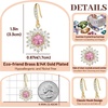 image:imageAustrian Crystal Snowflake Drop Dangle Earrings for Women Dangling Christmas Earrings 14K Gold Plated Hypoallergenic JewelryPink