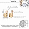 image:imageAustrian Crystal Square Cushion Drop Leverback Earrings for Women 14K Rose Gold Plated Hypoallergenic JewelryLight Topaz