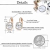 image:imageAustrian Crystal Square Cushion Drop Leverback Earrings for Women 14K Rose Gold Plated Hypoallergenic JewelryWhite