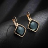image:imageAustrian Crystal Square Leverback Drop Earrings for Women  Classic SquareCut Crystal14K GoldPlatedLeverback for Easy Secure WearGift Box IncludedFor Day and Evening EventsBlack