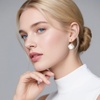 image:imageAustrian Crystal Square Leverback Drop Earrings for Women  Classic SquareCut Crystal14K GoldPlatedLeverback for Easy Secure WearGift Box IncludedFor Day and Evening EventsClear White