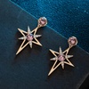 image:imageAustrian Crystal Star Drop Stud Earrings for Women Fashion 14K Gold Plated Hypoallergenic Jewelry GiftsAntique Pink