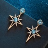 image:imageAustrian Crystal Star Drop Stud Earrings for Women Fashion 14K Gold Plated Hypoallergenic Jewelry GiftsAquamarine
