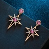 image:imageAustrian Crystal Star Drop Stud Earrings for Women Fashion 14K Gold Plated Hypoallergenic Jewelry GiftsPink