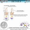 image:imageAustrian Crystal Teardrop Butterfly Drop Dangle Earrings for Women 14K Rose Gold Plated Hypoallergenic JewelryAurora Borealis