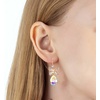image:imageAustrian Crystal Teardrop Butterfly Drop Dangle Earrings for Women 14K Rose Gold Plated Hypoallergenic JewelryAurora Borealis