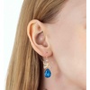 image:imageAustrian Crystal Teardrop Butterfly Drop Dangle Earrings for Women 14K Rose Gold Plated Hypoallergenic JewelryBermuda Blue